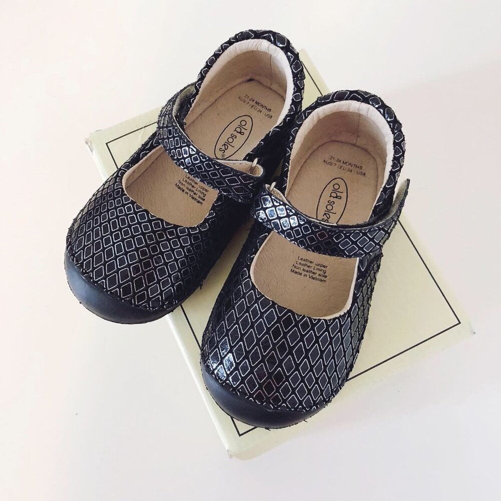 Old Soles Leather Mary Janes Girls/Toddler Shoes, size 8, EU 24, NEW